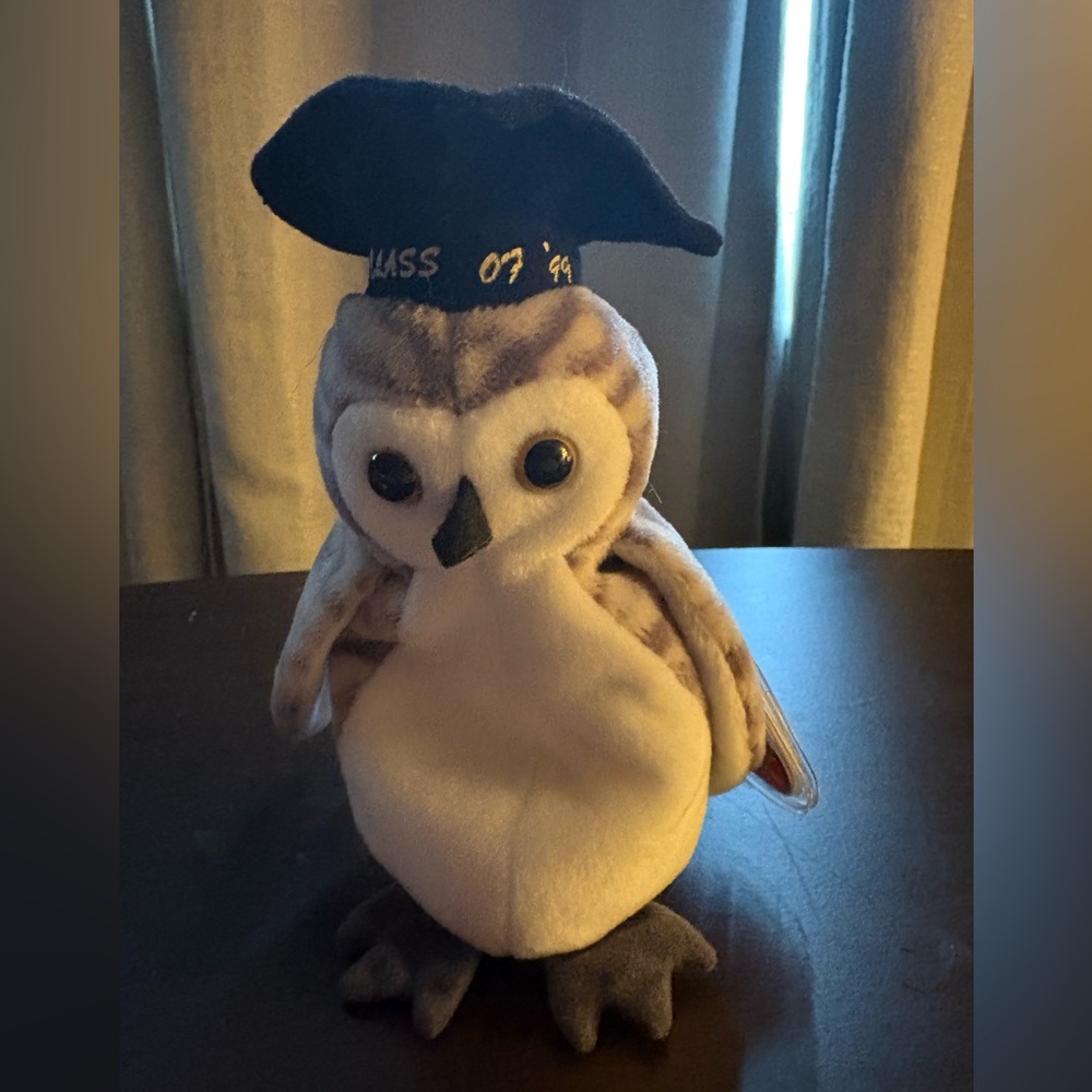 Vintage Ty Beanie Baby "Wiser" the Owl -‘99